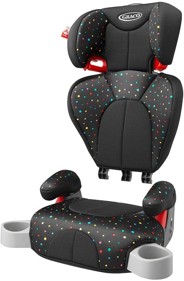 Graco(グレコ) ジュニアシート 3歳頃からロングユース ジュニアプラス DX Junior Plus DX カラフルドット(ブラック) 3歳~ - 画像 (6)