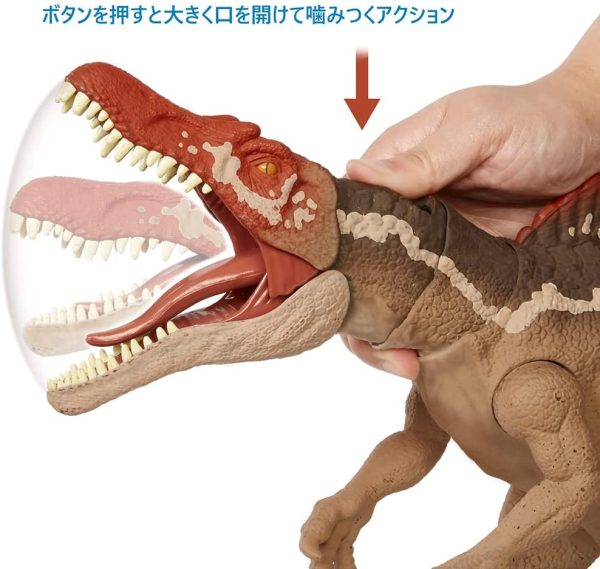 マテル ジュラシックワールド(JURASSIC WORLD) かみつき! スピノサウルス 【全長:55㎝】【4歳~】  茶 - 画像 (6)