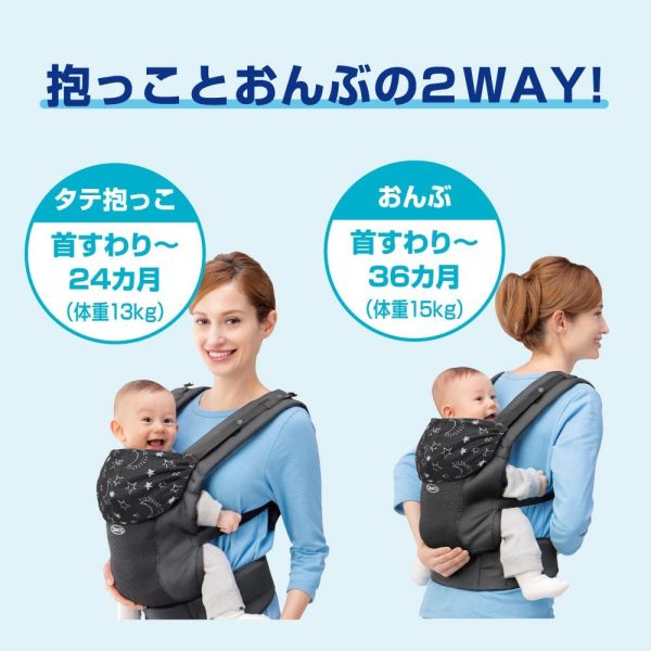 Graco(グレコ) 首がすわった4カ月から使える抱っこ紐 ルーポップ GB (Roopop GB) グレー(GR) やわらかメッシュ 洗濯機可 - 画像 (2)