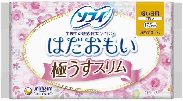 ソフィ はだおもい 極うすスリム 175 軽い日用 羽なし 17.5cm 34コ入(unicharm Sofy)