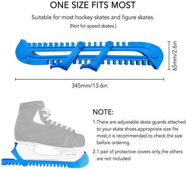 LIXADA スケートガード スケートエッジカバー アイススケート 1ペア アイススケートブレード保護カバー 調整可能