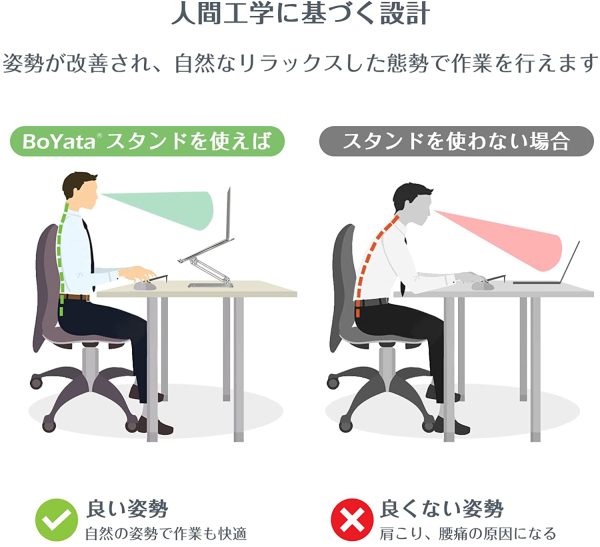 ノートパソコンスタンド ノートpc スタンド タブレットスタンド 教卓 スタンド 高さ/角度調整可能 姿勢改善 腰痛/猫背解消 折りたたみ式 パソコン スタンド 滑り止め アルミ合金製 Macbook/Macbook Air/Macbook Pro/iPad/ノートPC/ タブレットなど17インチまでに対応 (グレー)