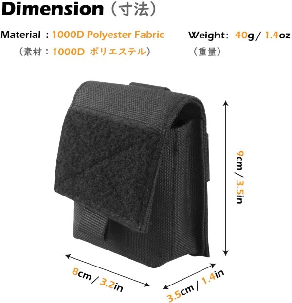 TRIWONDER タクティカルポーチ メンズポーチ サバゲーポーチ ミリタリーポーチ 多機能ポーチ モール対応 ベルトポーチ マルチケース グレネード ポーチ Tactical Pouch (カーキ - 2個) - 画像 (7)