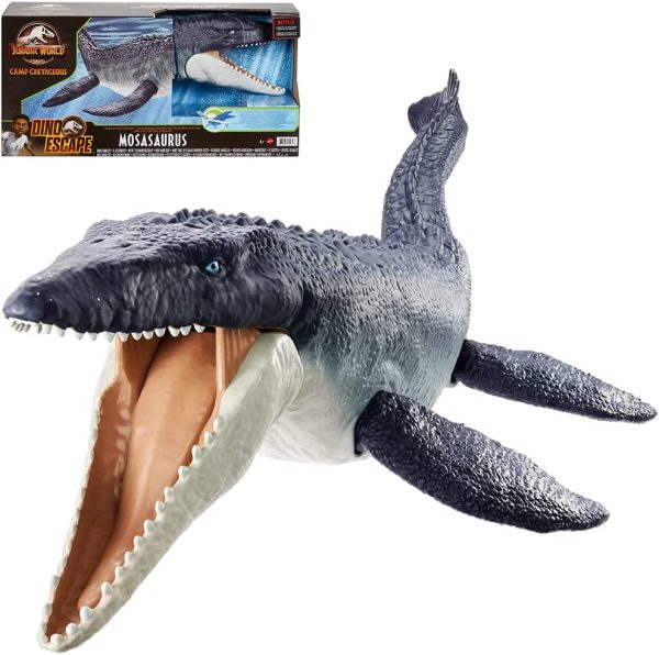 マテル ジュラシックワールド(JURASSIC WORLD) 海の王者! モササウルス 2021年モデル【SDGs商品】 【全長:71㎝】【4歳~】 GXC09 - 画像 (4)