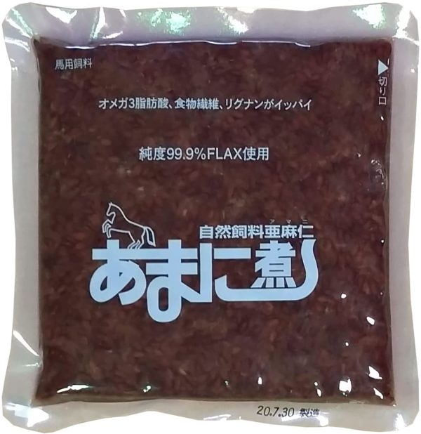 エヌ?ビー?アール 元祖あまに煮 馬用飼料 1ケース(250g 40個入り)黒糖入り 亜麻仁 アマニ 茶 - 画像 (3)