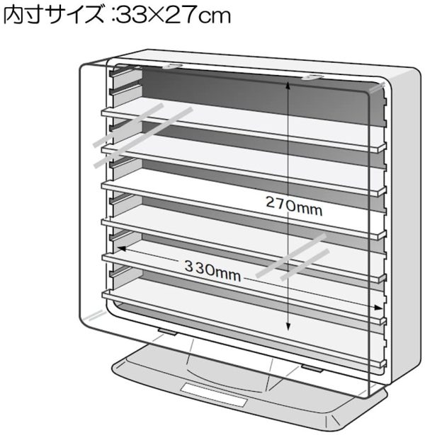 伊勢藤 コレクションケース ST606 (スタンドタイプ) クリアブラック - 画像 (3)