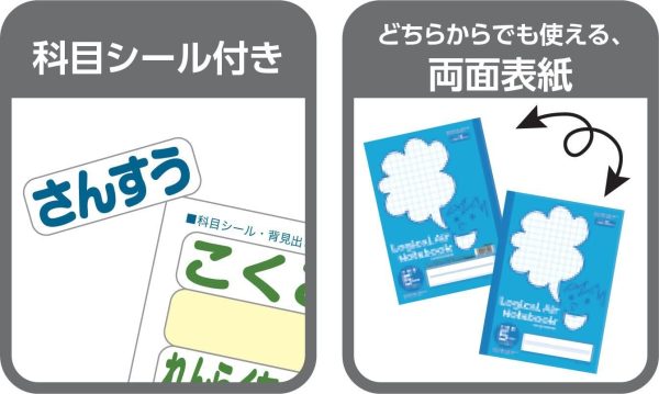 ナカバヤシ ロジカル?エアー軽量ノート 用途別 B5 方眼5mm 5冊パック HB5-H504-5P - 画像 (9)