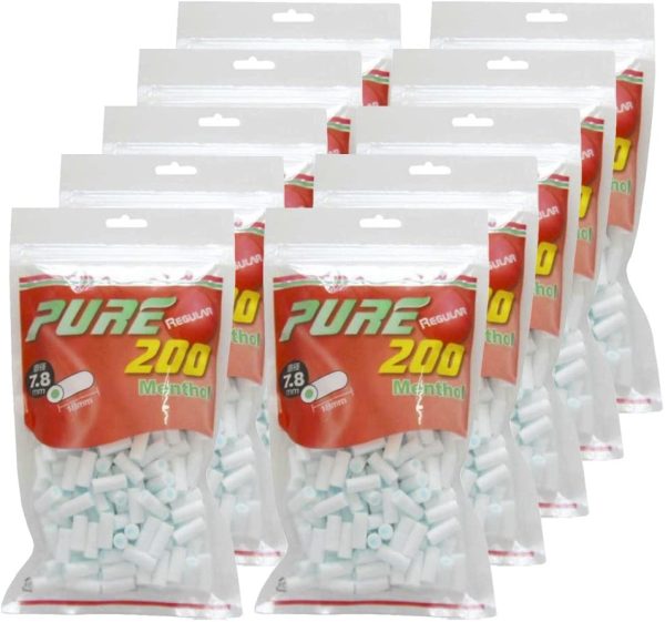 pure ピュアレギュラー 手巻きタバコ用 メンソールフィルター200個入り2?3?4個セット