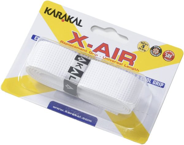 KARAKAL(カラカル) グリップ 全ラケットスポーツ対応 X-AIR 4個1セット KA 704 青 白 黒 黄色 - 画像 (2)