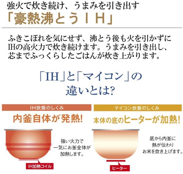 象印 炊飯器 5.5合 IH式 極め炊き 黒まる厚釜 保温30時間 ブラウン NW-VB10-TA - 画像 (6)