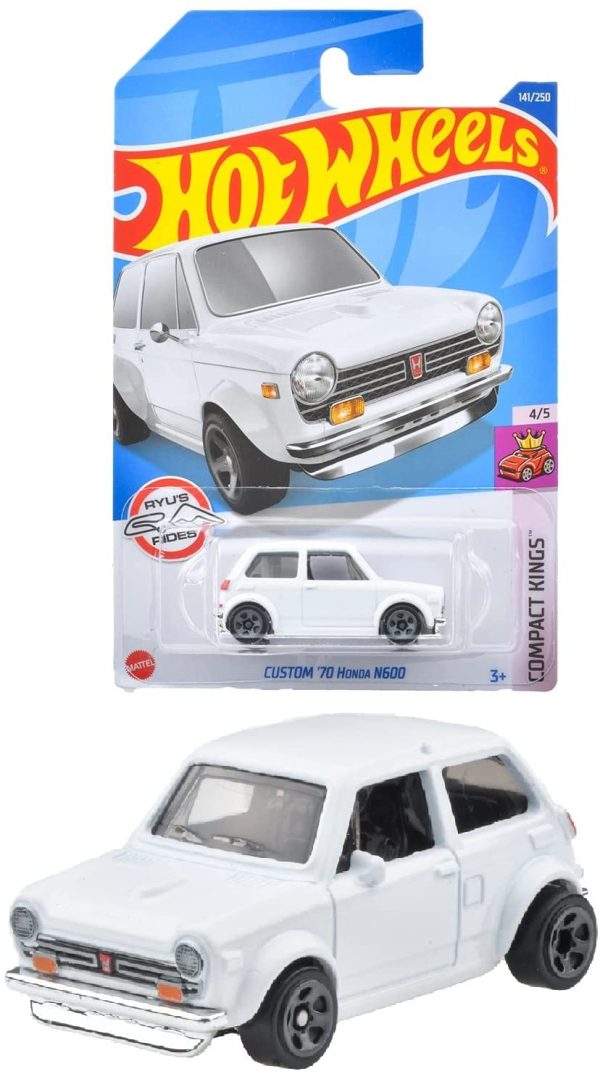 ホットウィール(Hot Wheels) ベーシックカー カスタム '70 ホンダ N600 【3才~】 HHF16 ホワイト ミニ - 画像 (2)