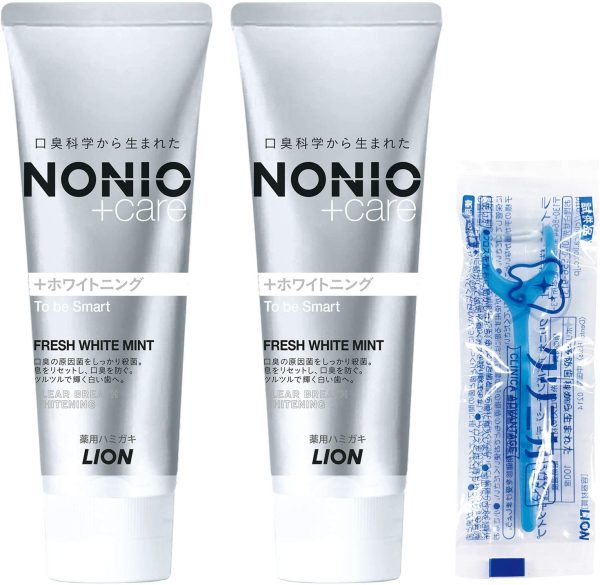 NONIO(ノニオ) プラス ホワイトニング [医薬部外品] ハミガキ (高濃度フッ素 1450ppm配合) セット 130g×2個+Y字フロス - 画像 (3)