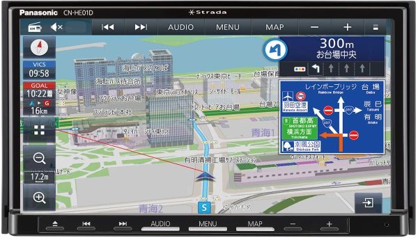 パナソニック(Panasonic) 7型 カーナビ ストラーダ CN-HE01D ドラレコ連携/Bluetooth/フルセグ/DVD/CD/SD/USB - 画像 (4)