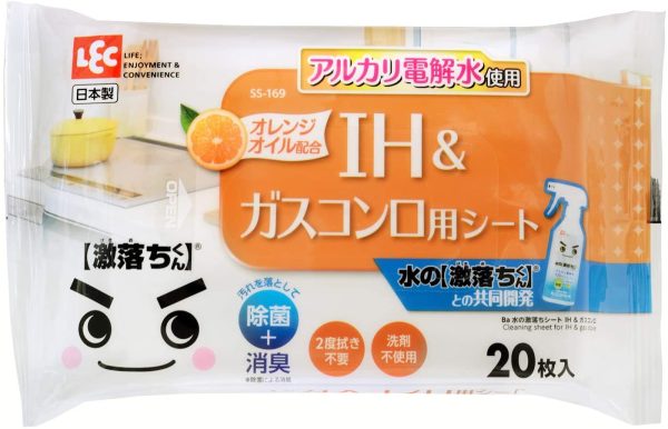 レック フローリング用 ウェットシート 20枚 × 2個パック SS-249 & Ba 水の激落ちシート IH & ガスコンロ 20枚入 (アルカリ電解水使用) SS-169【セット買い】 - 画像 (5)