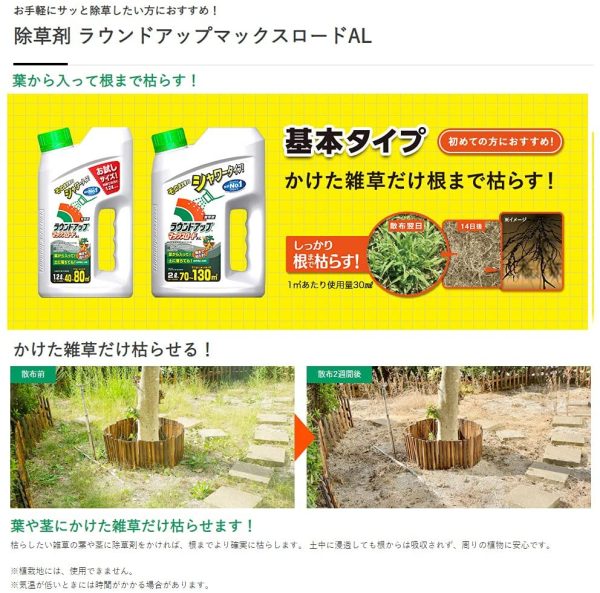 日産化学 除草剤 ラウンドアップマックスロードAL 1.2L そのまま使えるタイプ - 画像 (2)