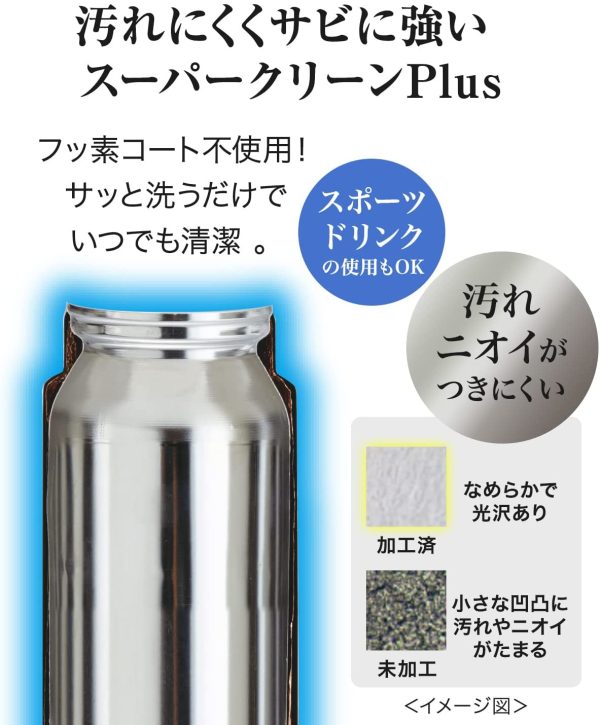 タイガー魔法瓶 水筒 スクリュー マグボトル 6時間保温保冷 350ml 在宅 タンブラー利用可  MMZ-K035KS - 画像 (4)