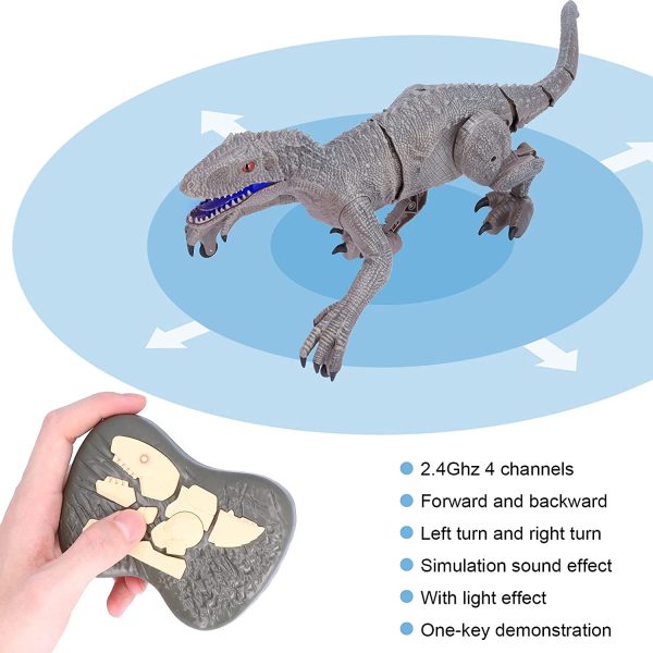 キッズ電気玩具、6歳のRC恐竜4チャンネル+男の子の女の子