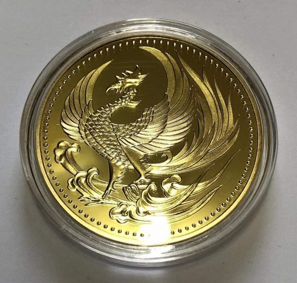 日本金貨 鳳凰 菊御紋 24K ゴールドコイン メダル レプリカ