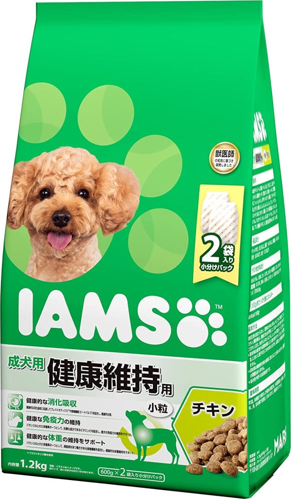 アイムス (IAMS) ドッグフード アイムス 成犬用 健康維持用 小粒 チキン 1個 (x 1) - 画像 (2)