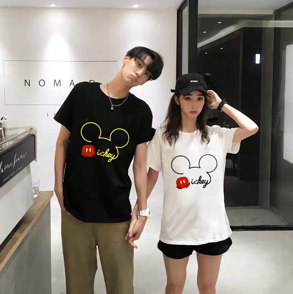 Q1-3 親子T-shirt ディズニー Tシャツ お誕生日 結婚お祝い ペアルック Tシャツ ミッキー 親子 ペア 男の子 女の子 親子服 半袖 キャラクタ 可愛い カジュアル 夏 - 画像 (5)