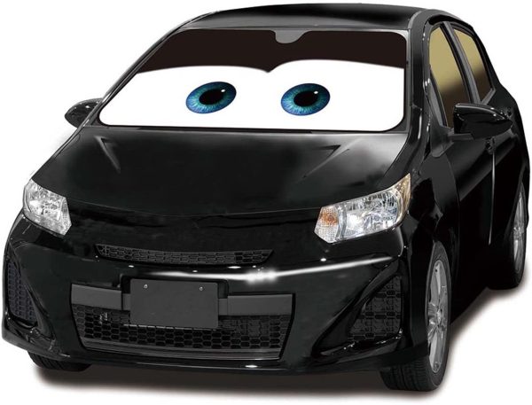 ナポレックス 車用 サンシェード ディズニー?PIXAR カーズ ブラック 展開寸法700×1300mm 吸盤2個付 NAPOLEX DC-55 - 画像 (4)