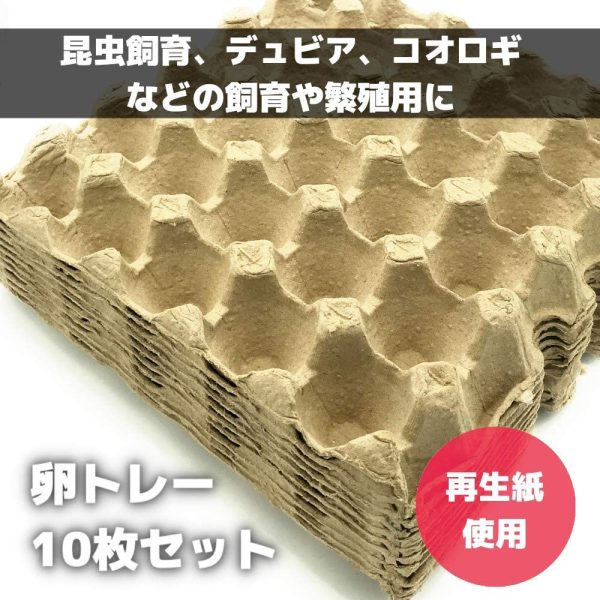 bath&bath 昆虫 ハウス 卵トレー 卵パック 紙製 コオロギ デュビア 飼育用 繁殖用 10枚セット - 画像 (5)