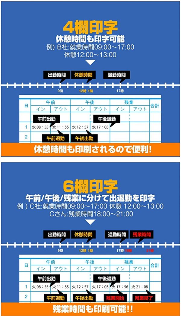 タイムレコーダー タイムカード レコーダー 本体 タイムカード200枚付き TR-001s - 画像 (2)