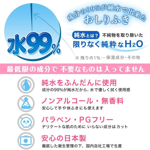 ディズニー 純水99% おしりふき ふんわりタイプ 80枚×3個 (ディズニープリンセス アリエル) 日本製 - 画像 (6)