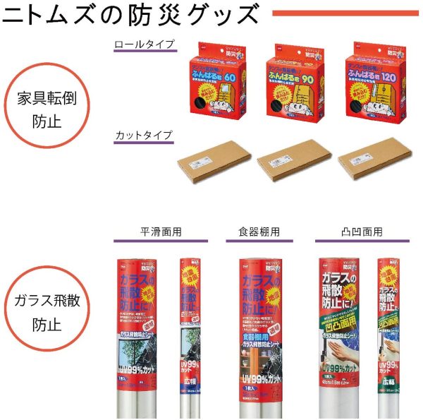 【Amazon.co.jp限定】ニトムズ 家具転倒防止安定板 ふんばる君90 (エコ得パッケージ) ねじ?くぎ不要 長さ30cm ×3枚 (90cm)  M5904 - 画像 (6)