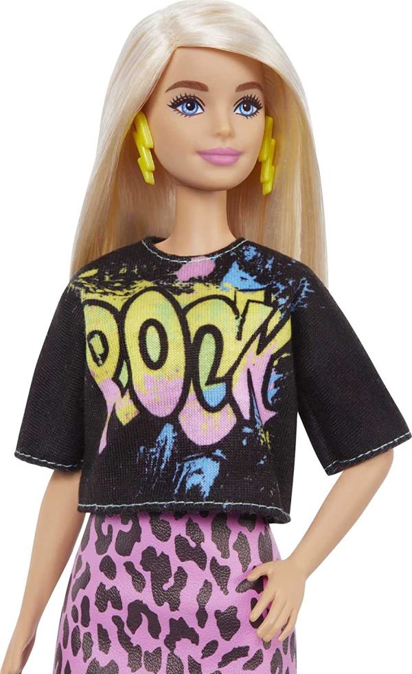 バービー(Barbie) ファッショニスタ ブラックTシャツ 【着せ替え人形】【専用収納ケース付き】【3歳~】 - 画像 (4)