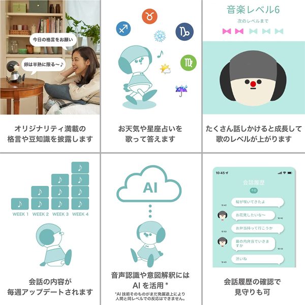 Charlie (チャーリー) コミュニケーションロボット 会話ロボット ペットロボット AI 癒し 家庭用【言葉をメロディーにのせて会話】 ヤマハ - 画像 (5)