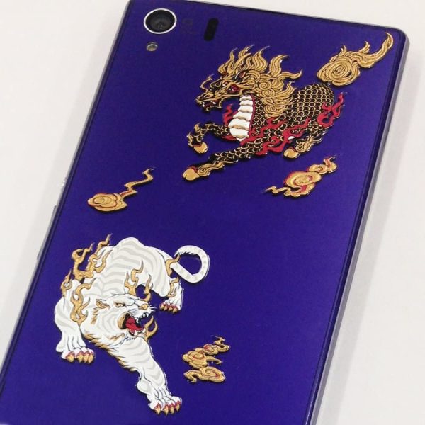 東洋ケース シール デコレーション (スマホ?ガラケー) 蒔絵シール 守護神獣絵巻 白虎 SHINJU-03 - 画像 (4)