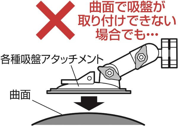 セイワ(SEIWA) 車用 ポータブルナビ用吸盤サポートアダプター P186 ブラック(BK) PND取付固定 ダッシュボード曲面取付可能 - 画像 (3)