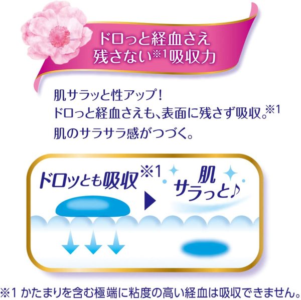 ソフィ はだおもい 極うすスリム 特に多い夜用 40cm 羽つき 9枚〔生理用ナプキン スリム〕 - 画像 (2)