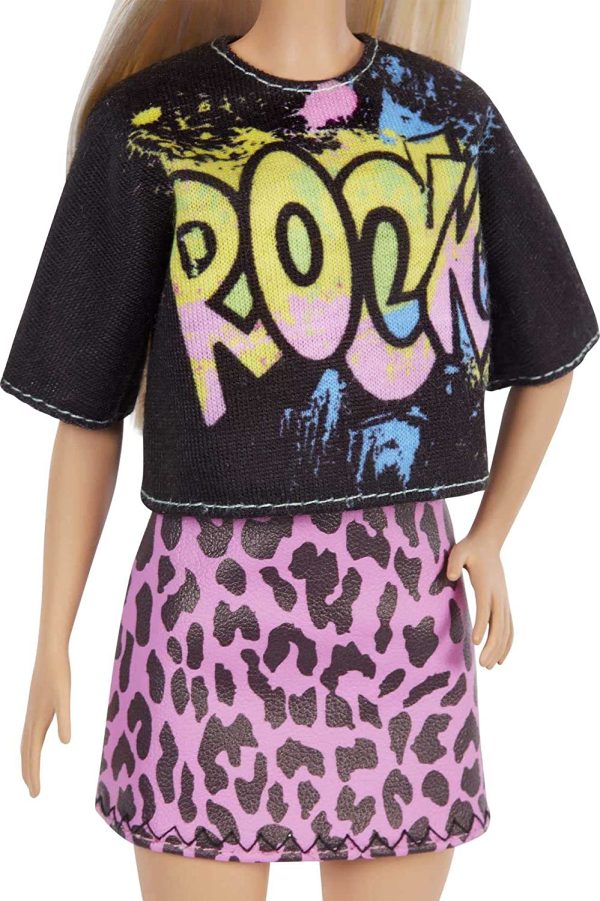 バービー(Barbie) ファッショニスタ ブラックTシャツ 【着せ替え人形】【専用収納ケース付き】【3歳~】 - 画像 (5)