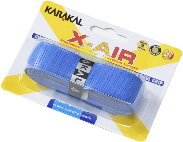 KARAKAL(カラカル) グリップ 全ラケットスポーツ対応 X-AIR 4個1セット KA 704 青 白 黒 黄色 - 画像 (3)