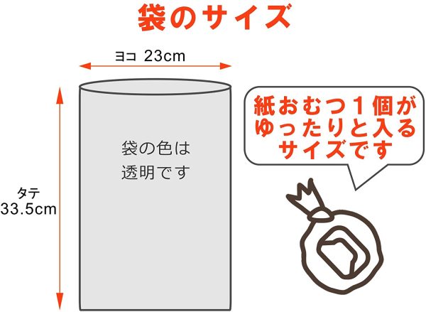 ウィズベビー 使用済み ベビー紙オムツ 処理袋 消臭タイプ 120枚×2個 (240枚) 袋の大きさ (横23cm×縦33.5cm)