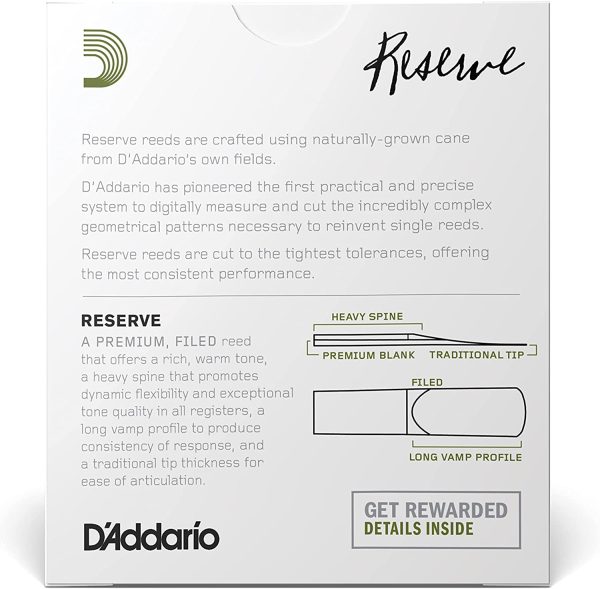 D'Addario WoodWinds ダダリオ リード ソプラノサックス用 RESERVE  [硬さ:2.0] 10枚入り 【国内正規品】