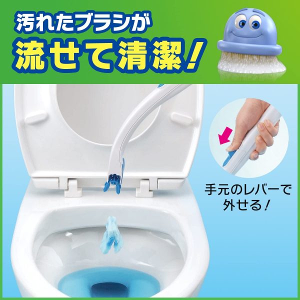 トイレ掃除 スクラビングバブル 流せる トイレブラシ 本体ハンドル1本 + 付け替え用16個セット (フローラルソープの香り4個入り + シトラスの香り12個入り) まとめ買い 使い捨て 洗剤 - 画像 (5)