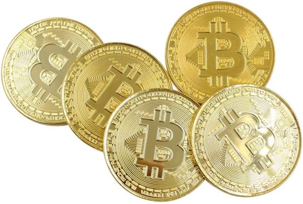 ビットコイン Bitcoin Collectible ギフト バーチャル レプリカ 仮想 通貨 コイン グッズ アートコレク メッキ ライトコイン 記念硬貨 コレクション 五枚入り (ゴールド) - 画像 (5)