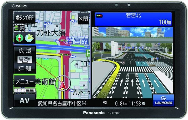 パナソニック(Panasonic) 7インチ ポータブルナビ ゴリラ CN-G740D 全国市街地図収録/ワンセ/24V車対応/高精度測位システム - 画像 (3)