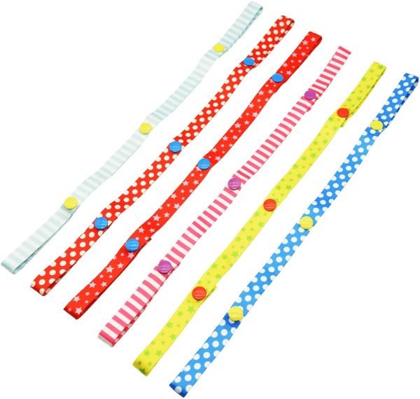 おもちゃホルダー ベビーカー用 赤ちゃんのおもちゃストラップ おしゃぶりホルダー マルチストラップ 落下防止紐 柔らか素材 2段階の長さ調節可能 不同柄6本組 - 画像 (5)