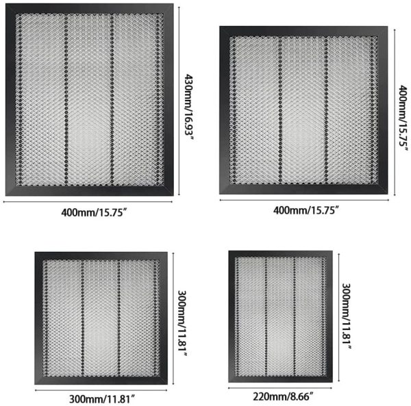 ハニカムのワーキングテーブル ワークベッド 430X400mm プラットフォーム DIY CO2ミニ彫刻機用ハニカム作業テーブル - 画像 (3)