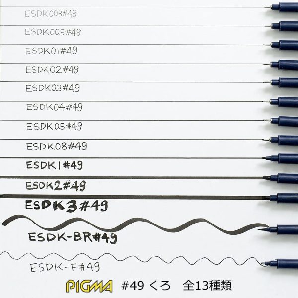 水性ペン ピグマ 0.03mm 黒 10本 ESDK003#49(10) - 画像 (3)