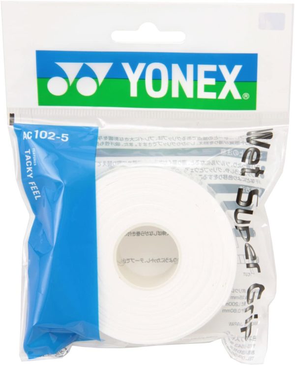 ヨネックス(YONEX) テニス バドミントン グリップテープ ウェットスーパーグリップ 詰め替え用 (5本入り) AC1025 ホワイト - 画像 (2)