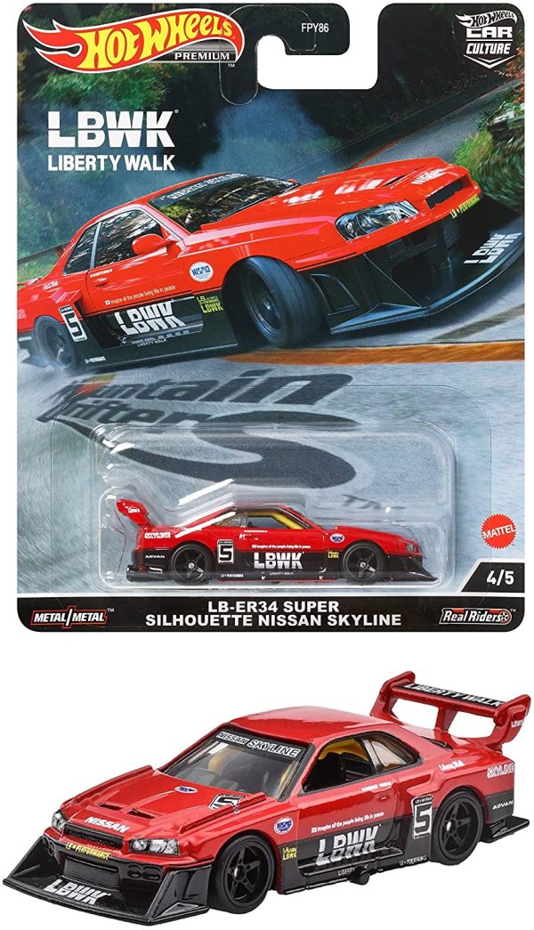 ホットウィール(Hot Wheels) カーカルチャー マウンテン?ドリフターズ LB-ER34 スーパーシルエット 日産スカイライン 【3才~】 HCJ81 - 画像 (2)