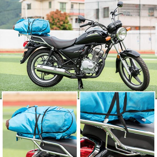 バイク キャリーカート 荷台用 ゴムひも 自転車 荷物固定60cm 黒 (1本組 長さ60cm) - 画像 (3)