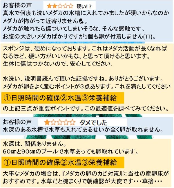 ともちゃんのメダカ屋さん】 メダカ 卵 産卵床 8個入 4色 (青桜黄紫)