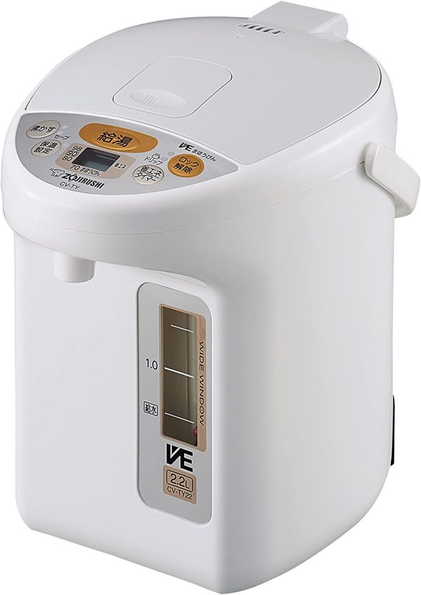 象印 電気ポット 2.2L 優湯生 省エネ 5段階保温設定 ホワイト CV-TY22-WA - 画像 (5)