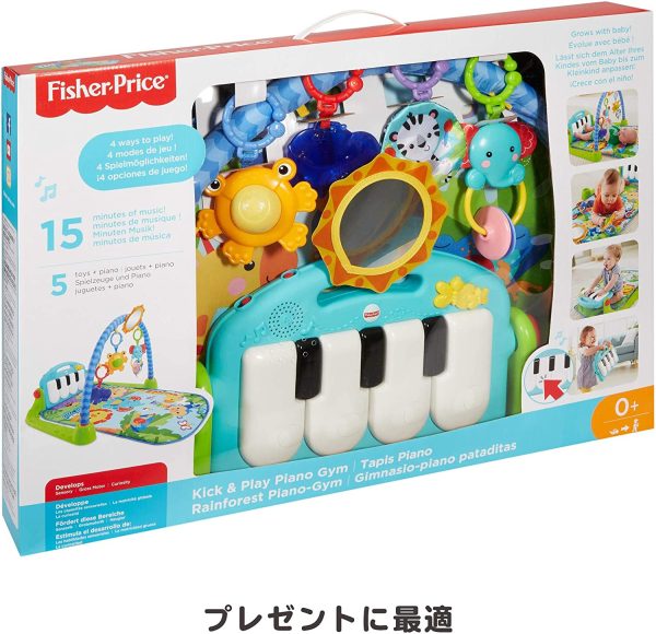 フィッシャープライス(fisher price) あんよでキック! 4WAYピアノジム 【日本正規品】【0カ月~ 感覚刺激 】【ベビージム?プレイマット】